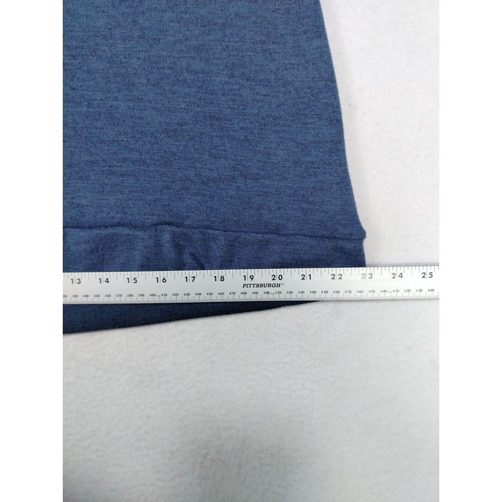 French Laundry‎ Top Women's Medium Blue Minimalist Normcore Stretch Long Sleeve - Picture 6 of 9
